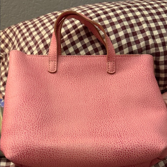 Portland Leather Goods Medium Zip Tote (Bubblegum) + 3 flower snaps - Picture 6 of 8